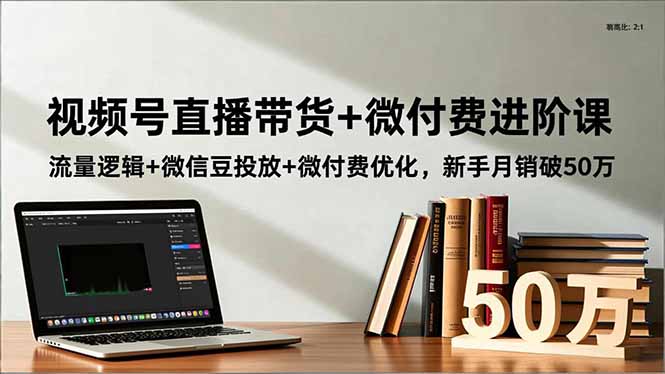 （16684期）视频号直播带货+微付费进阶课：流量逻辑+微信豆投放+微付费优化，新手月销破50万