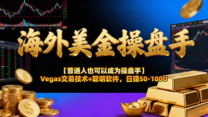 (17658期)海外美金操盘手技术【普通人操盘手手册】Vegas交易技术+聪明软件,日赚50-100U