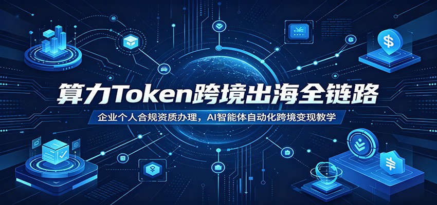 算力Token跨境出海全链路:企业个人合规资质办理,AI智能体自动化跨境变现教学