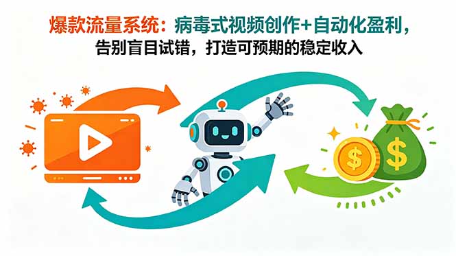 (18882期)爆款流量系统:病毒式视频创作+自动化盈利,告别盲目试错,打造可预期的稳定收入