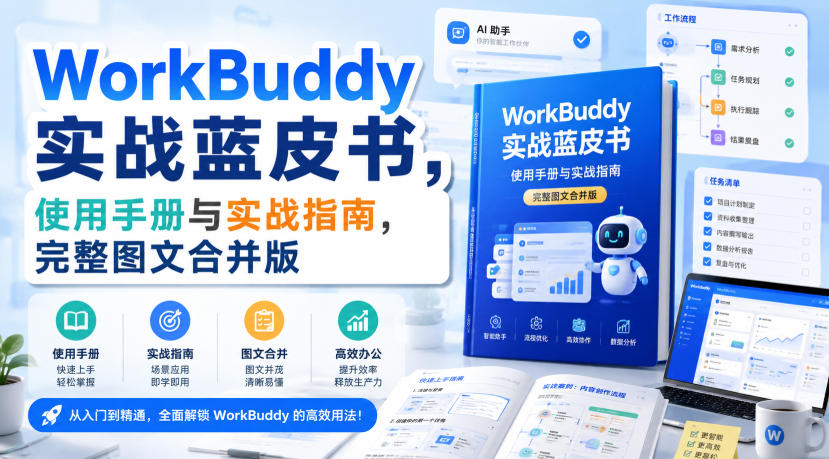 WorkBuddy实战蓝皮书,使用手册与实战指南,完整图文合并版