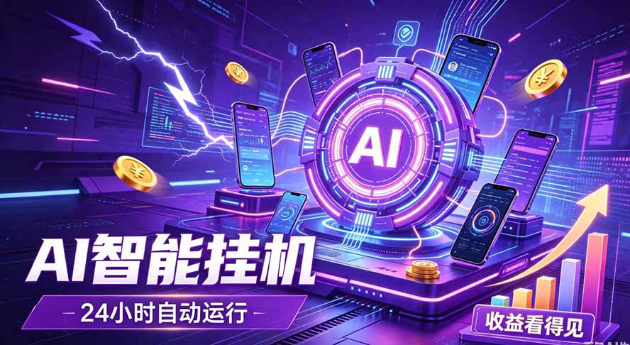 (19755期)AI智能广告挂机,躺赚新模式 设备托管运行,解放双手持续变现