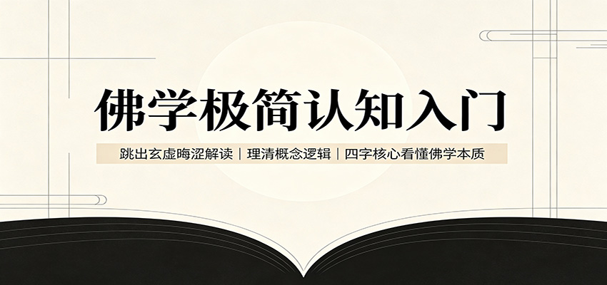 佛学极简认知入门:跳出玄虚晦涩解读,理清概念逻辑,四字核心看懂佛学本质