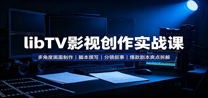 libTV影视创作实战课:多角度画面制作,脚本撰写,分镜叙事,爆款剧本爽点拆解