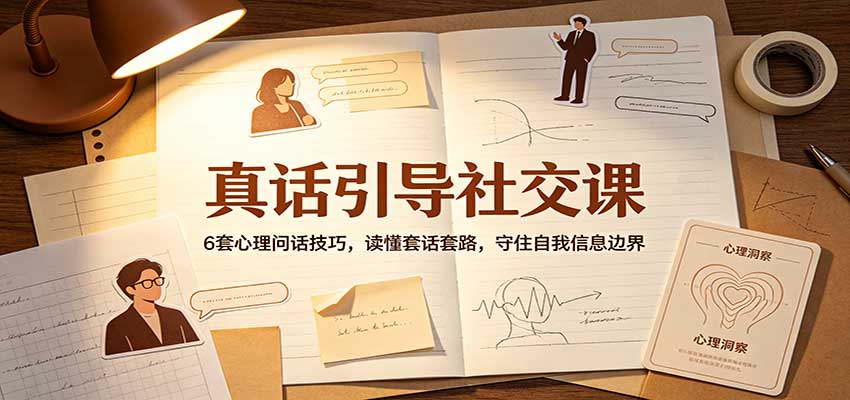 真话引导社交课:6套心理问话技巧,读懂套话套路,守住自我信息边界