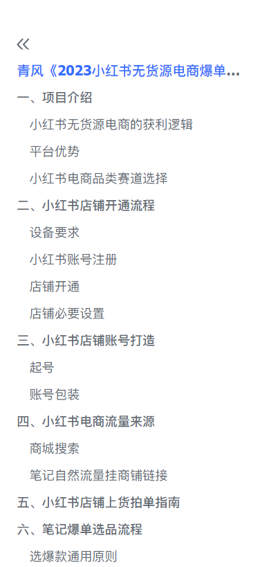 (5723期)小红书无货源电商爆单终极版【视频教程+实战手册】保姆级实操从0起店爆单